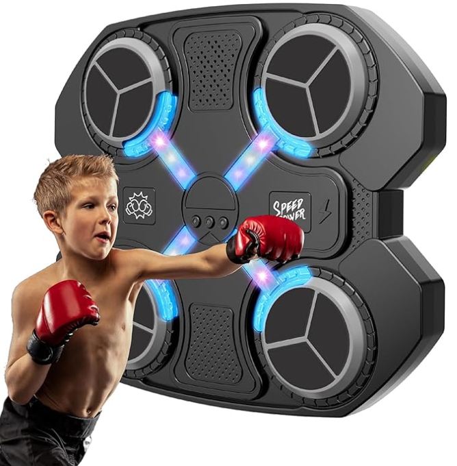 Maquina De Boxeo Musical Bluetooth Niños + Guantes