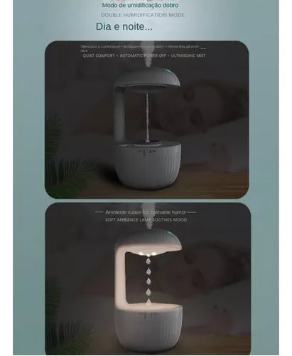 Humidificador antigravedad agua